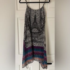 Animal print colourful spaghetti strap dress flowing fabric - New with tags